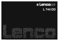 Lenco L744-DD - Owners Manual 